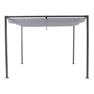 Imagem de Gazebo Pergolado Aluminio Impermeável Cinza 3x3 Metros Luxo