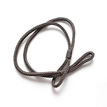 Imagem de Simples nórdico trança de vento cinto de cortina cinto de cortina de corda porta-cortina, caril, 4 unid.