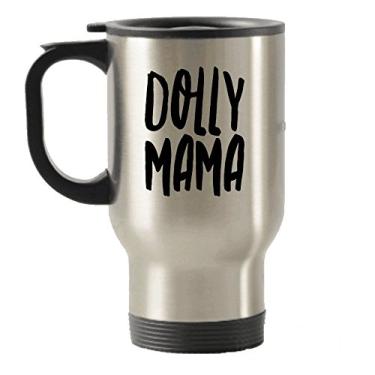 Imagem de Caneca Dolly Mama – Copos de viagem isolados para amantes de bonecas – Chá chocolate quente