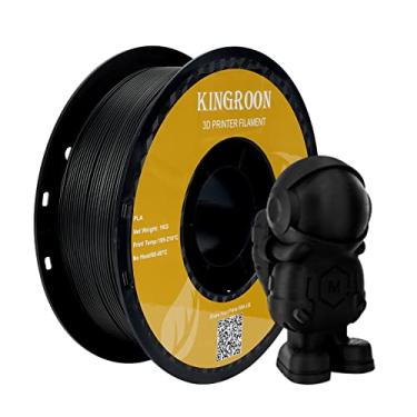 Imagem de POJECITY Filamento de impressora 3D Kingroon PLA, precisão dimensional +/- 0,03 mm, carretel de 1 kg (1 kg), 1,75 mm, preto