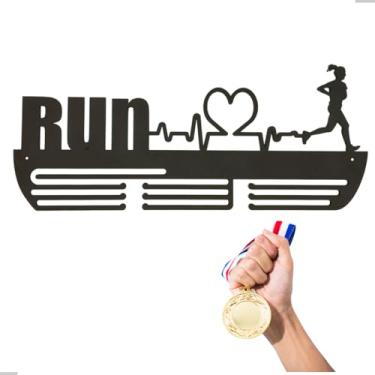 Imagem de Porta Medalhas de Corrida Feminino Masculino Suporte Grande Maratona Expositor (Feminino)