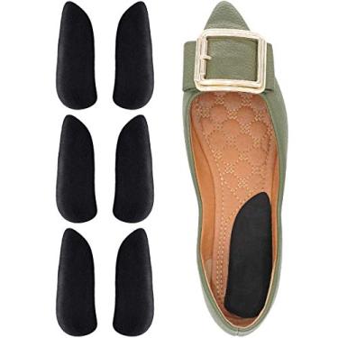 Imagem de Palmilhas ortopédicas de gel de salto plataforma medial e lateral Dr. Foot's para supinação e pronação, inserções adesivas para alinhamento do pé, dor no joelho, pernas de arco, osteoartrite - 3 pares (preto (gel PU))