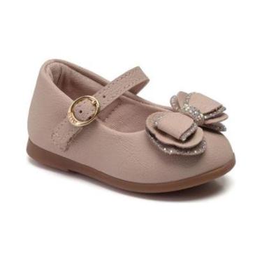 Imagem de Sapatilha Menina Klin Princesa Baby Rosa Laço Strass 125.156-Feminino