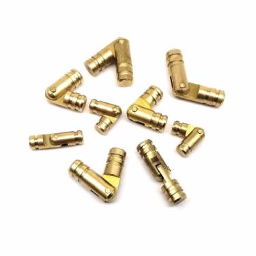 Imagem de 2/6/12X Cobre Latão Sólido Joias Baú Presente Caixa de Música Vinho Estojo De Madeira Escondido Invisível Dobradiça de Barril 4x15 5x19 5x25,6pcs 5x25mm