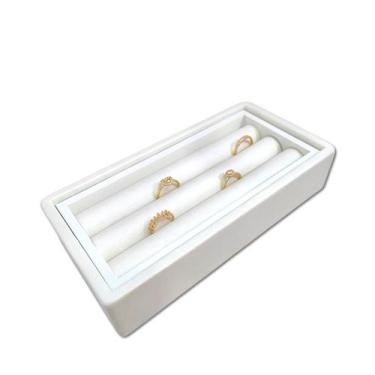 Imagem de Mini Bandeja de Aneis Offwhite com roletes 10X20 - Pierjoi