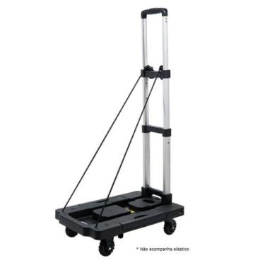 Imagem de Carrinho de Carga Plataforma ABS Dobrável 100kg Giromax 5 Rodas 360 GT