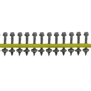 Imagem de Quik Drive HG112WS Parafuso de telhado e tapume de metal galvanizado, acionamento hexagonal de 1/4 polegada por 3,5 cm com arruela com suporte EPDM