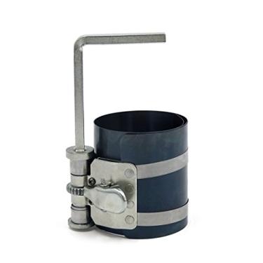 Imagem de uxcell Compressor de anel de pistão de carro estilo catraca de 7,6 cm (3 polegadas) 53 mm-175 mm com chave em forma de L