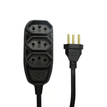 Imagem de Extensão Elétrica 10a Cabo PP 10 Metros Preto - Ilumi