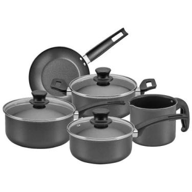 Imagem de Conjunto de Panelas Panelux 51524 5 Peças Antiaderente, Grafite