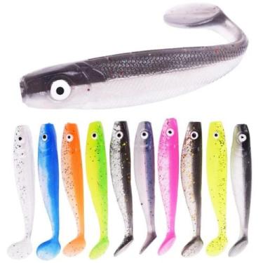 Imagem de Kit 10 Iscas Artificial Silicone Soft Lambari Piaba realista - SWG, Co