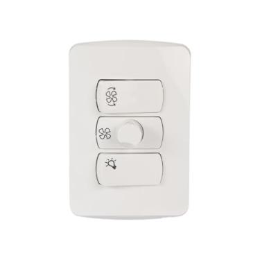 Imagem de Conj Variador De Velocidade P/ Ventilador 127V 150W + 2 Interruptores Paralelos S3B69610, Schneider Electric, Branco
