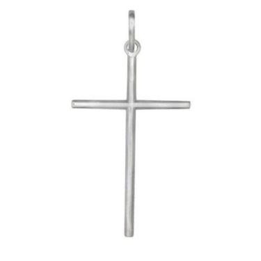 Imagem de Pingente Crucifixo De Prata Pura 925 Palito - Lojas La&Ny, 2, Prata