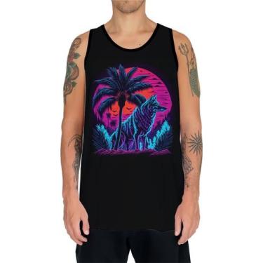 Imagem de Camiseta Regata Estampada T-shirt Face Lobo Neon Canino 2 - Enjoy Shop