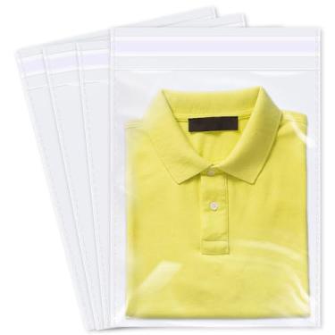 Imagem de 500 peças - 25,4 cm x 33 cm Sacos de plástico transparente para celofane - Sacos de plástico seláveis para estampas, fotos, documentos, roupas, camiseta
