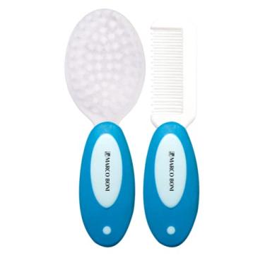 Imagem de Marco Boni, Kit Escova E Pente Baby Azul, 8694, Sortidas, 1 Unidade.