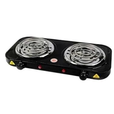 Imagem de Fogão Elétrico Portátil, 2 Bocas, 2500W, Cooktop, Preto 127v