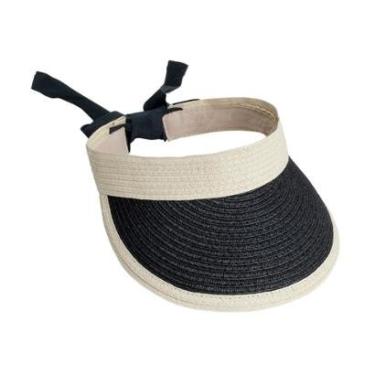 Imagem de Viseira Manly Palha Trançada Preto-Feminino
