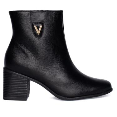 Imagem de Bota Feminina Via Marte Social Cano Curto Couro Preto - 34