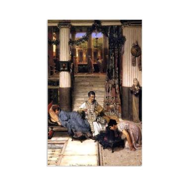 Imagem de MOBYAT Pôster The Convalescent por Lawrence Alma Tadema Prints, reprodução de pintura a óleo, impressão giclée em tela, arte de parede pronta para pendurar para decoração de quarto de casa. 30 x 20 cm