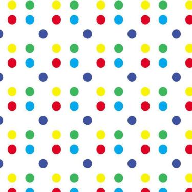 Imagem de Papel De Parede Poa Fundo Branco Circulos Coloridos Adesivo