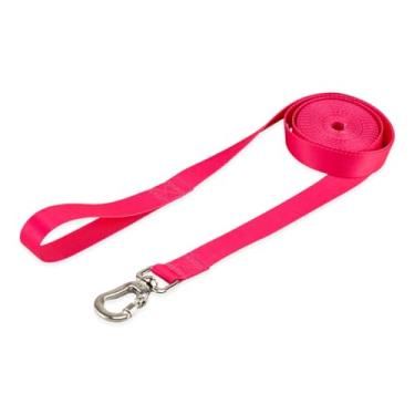 Imagem de Basic Pet Coleira Guia 10 Metros Para Cães Cachorro Adestramento Passeio Porte Grande Médio Pequeno (Rosa, M)