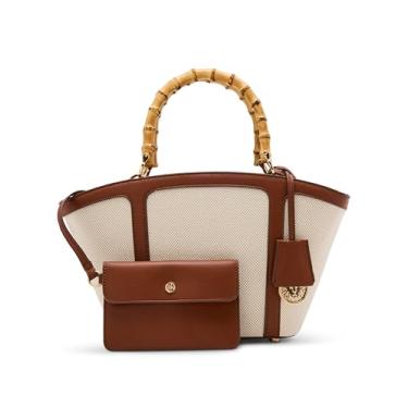 Imagem de Anne Klein Bolsa pequena de bambu com alça conversível, Avelã, Small