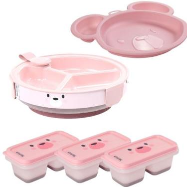 Imagem de Prato Bebe porta papinha prato térmico introdução alimentar - Buba