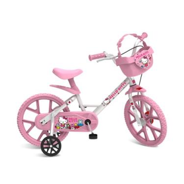 Imagem de Bicicleta Aro 14 Hello Kitty Rosa Bandeirante