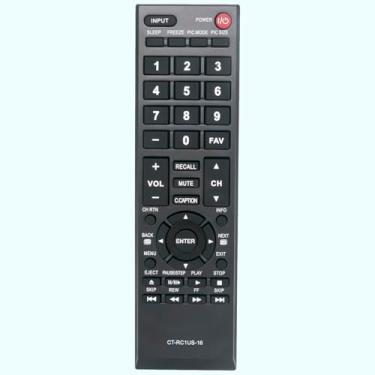 Imagem de Controle remoto de substituição CT-RC1US-16, adequado para Toshiba LED TV 19AV600 19AV600U 19L4200U 19AV600UZ 22SL400U 22AV600U 22AV600UZ 24L4200U 26C100U 26C100U1 22AV600UZ 24L4200U 26C100U1 8L110 U