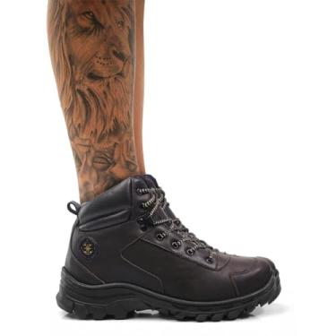 Imagem de Bota Masculina Adventure Confortável Tênis Leve Macio Trabalho Engenheiro Segurança (Marrom, BR, Adulto, Numérico, 37)