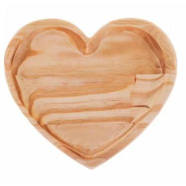 Imagem de Bandeja de Coração em Madeira Pinus 30 cm - Rojemac