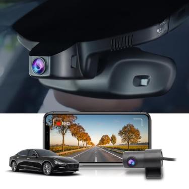 Imagem de Fitcamx Câmera de painel frontal e traseira 4K adequada para Maserati Levante S GT Gransport 2017 2018 2019 2020 2021 2022, visual OEM, vídeo duplo 2160P + 1080P, gravação em loop WiFi, sensor G, modo