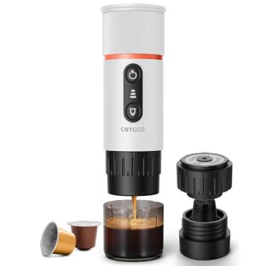Imagem de COTGCO Cafeteira Espresso Portátil: Mini Máquina De Café Expresso Elétrica De Viagem 12V - Automática Compatível Com Máquinas De Cápsulas Ns - Para Carro Caminhadas Camping