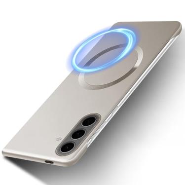 Imagem de Capa ultrafina para Samsung Galaxy S24 FE com capa magnética [sem bordas - toque original] Capa de telefone fina fosca com Mag-Safe, capa antiimpressão digital para Samsung S24 FE 5G