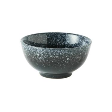 Imagem de Tigela de arroz redonda esmaltada de cerâmica grossa utensílios de mesa pequenos criativos japoneses - 11,4 cm - mar nebuloso