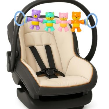 Imagem de Móbile Chocalho Kit Baby 3 Peças Chocalho para Carrinho de Bebê Tapete de Atividades Bebê Conforto Linha Premium M5 Armarinhos