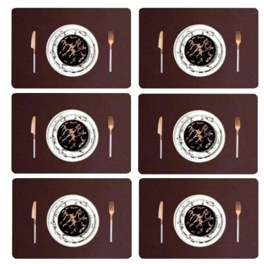 Imagem de 30 Jogo Americano Couro Impermeável Limpa Facil Para Mesa