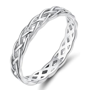 Imagem de Anéis de noivado de zircônia cúbica banhada a ouro branco, minimalista, design vazado, alianças de compromisso, festas noturnas, presentes de dia dos namorados, alianças de eternidade para mulheres, 9