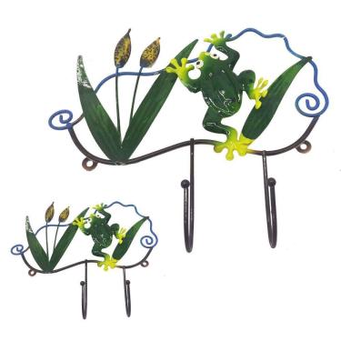 Imagem de Gancho De Ferro Para Chapeu Bolsa Bone Enfeite Sapo Infantil Pendura Kit Com 2