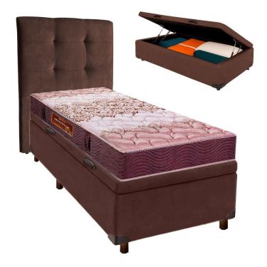Imagem de Kit Cabeceira + Cama Box Bau + Colchão Solteiro D26 Ortophedic Sankonfort