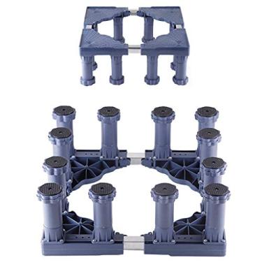 Imagem de Base móvel ajustável para máquina de lavar, base universal para geladeira móvel, suporte telescópico multifuncional, 4 pernas, 8 pernas, 12 pernas (H 12 pés)