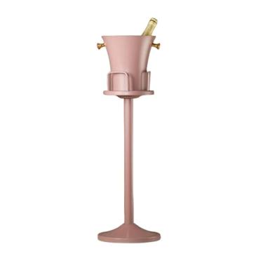 Imagem de Balde de gelo de vinho de aço inoxidável para bebidas, champanhe e cerveja, 5L, para festas, bares, casamentos e uso doméstico (roxo) (rosa)