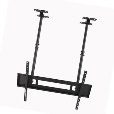 Imagem de FENOKD Suporte de TV de teto ajustável - Suporte de TV de teto de altura ajustável, suporte de TV de pólo duplo para tela plana LED de 60-100 polegadas, máximo de 1000 x 600 mm, (3 m)