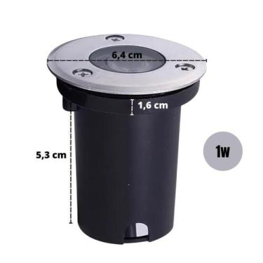 Imagem de 2 Balizadores Spot Blindado Led Smd 1W Branco Quente Bivolt - Mgc