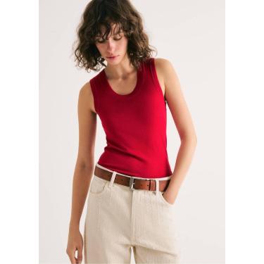 Imagem de Regata Feminina Slim Decote U Em Tricô De Viscose-Feminino