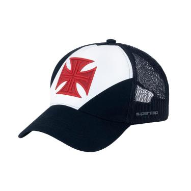 Imagem de Boné Vasco Da Gama SuperCap Cruz De Malta Bordado Aba Curva - Masculino-Masculino