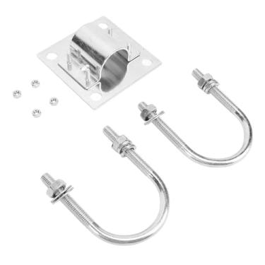 Imagem de aqxreight Adaptador de Montagem Em Poste de Antena Parabólica Antena de Satélite de TV de Aço Inoxidável Kit de Braçadeira de Parafuso U para V2 Evita Galvanizado Adequado Qualquer Poste Feito para
