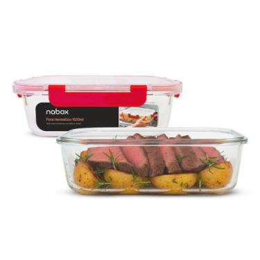 Imagem de Kit 2 Potes Herméticos Com Trava Mega Firme 1520ml Lasanha - U4HOME, V