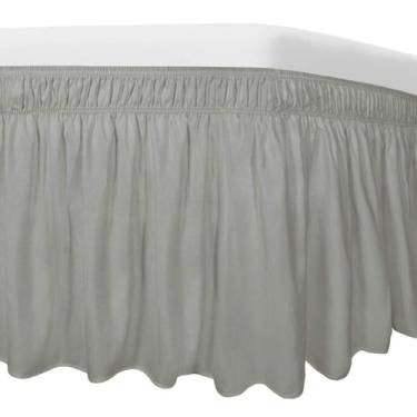 Imagem de Saia de cama descontraída para cama queen-size ou king size de 22 pole